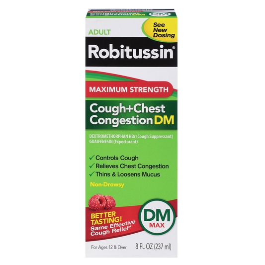 Robitussin Max Strength Non-Drowsy Cough and Chest Congestion 8oz