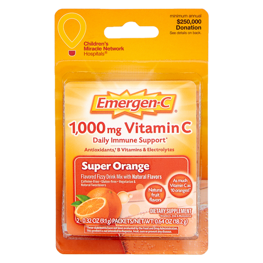 Emergen-C Immune Plus Vitamin C Super Orange Supplement Powder