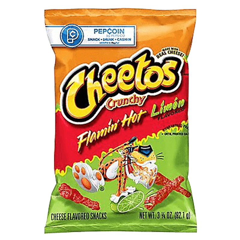 Cheetos Crunchy Flamin’ Hot Limon 3.25oz